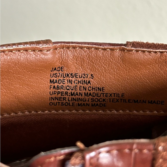 Just Fab Brown suede croc Booties - Picture 7 of 7